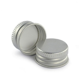 50x Aluminium Silver Cap for Glass Dropper Bottles 18mm (for 5ml & 100ml)