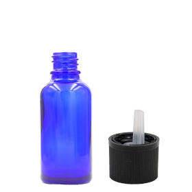 192x 10ml Blue Glass Dropper Bottle (Gbot-12) with Child Resistant Dropper Cap