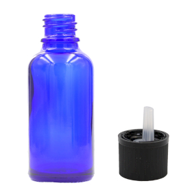 70x 100ml Blue Glass Dropper Bottle withChild Resistant Dropper Cap