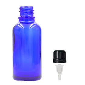 70x 100ml Blue Glass Dropper Bottle with Dropper Cap