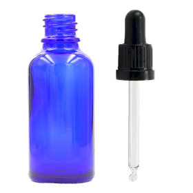 70x 100ml Blue Glass Dropper Bottle