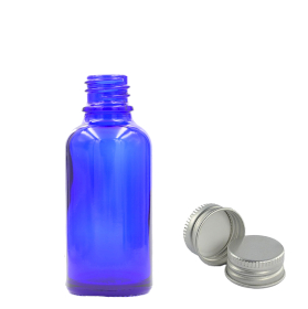 156x 15ml Blue Glass Dropper Bottle with with Aluminium Cap