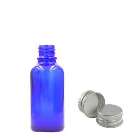 192x 5ml Blue Glass Dropper Bottle with Aluminium Cap