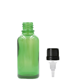 192x 10ml Green Glass Dropper Bottle (Gbot-12) with Dropper Cap