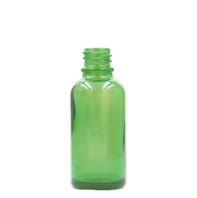 156x 15ml Green Glass Dropper Bottle - No Cap