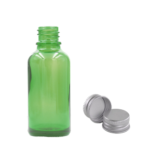 110x 30ml Green Glass Dropper Bottle with with Aluminium Cap