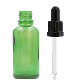 88x 50ml Green Glass Dropper Bottle  with Black T/E Pipette