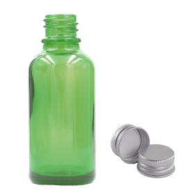 70x 100ml Green Glass Dropper Bottle with Aluminium Cap