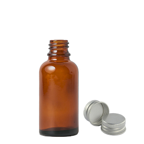 110x 30ml Amber Glass Dropper Bottle with Aluminium Cap