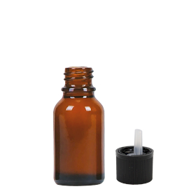 156x 15ml Amber Glass Dropper Bottle with Child Resistant Cap