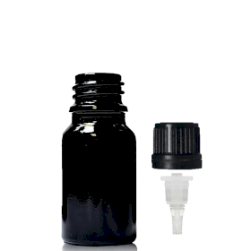 192x 5ml Black Glass Dropper Bottle with Dropper Cap