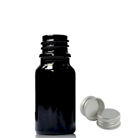 192x 10ml Black Glass Dropper Bottle  with with Aluminium Cap