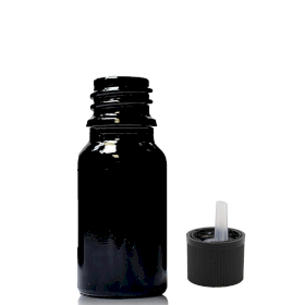 192x 10ml Black Glass Dropper Bottle with Child Resistant Dropper Cap