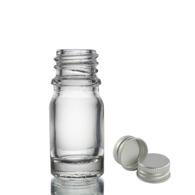 192x 5ml Clear Glass Dropper Bottle with Aluminium Cap