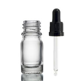 192x 5ml Clear Glass Dropper Bottle  with Clear T/E Pipette