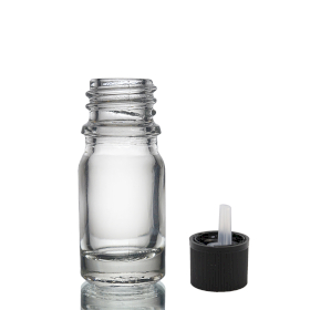 192x 5ml Clear Glass Dropper Bottle with Child Resistant Dropper Cap