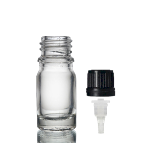 192x 5ml Clear Glass Dropper Bottle with Dropper Cap