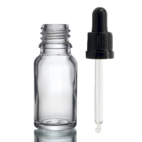 192x 10ml Clear Glass Dropper Bottle  with Clear T/E Pipette