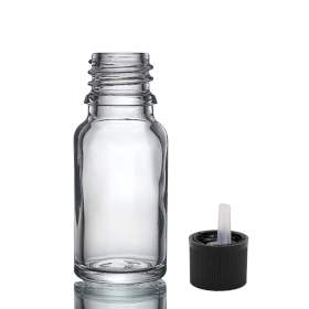 192x 10ml Clear Glass Dropper Bottle with Child Resistant Dropper Cap