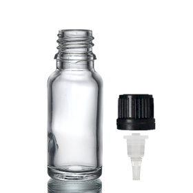 156x 15ml Clear Glass Dropper Bottle with Dropper Cap