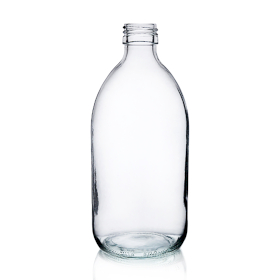 30x 500ml Clear Glass Medicine Bottle