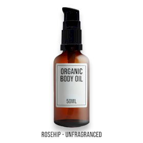 10x Organic Body Oil 50ml - Rosehip (Unfragranced) - White Label