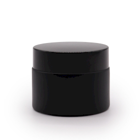 12x 50ml Black Jar with Cap