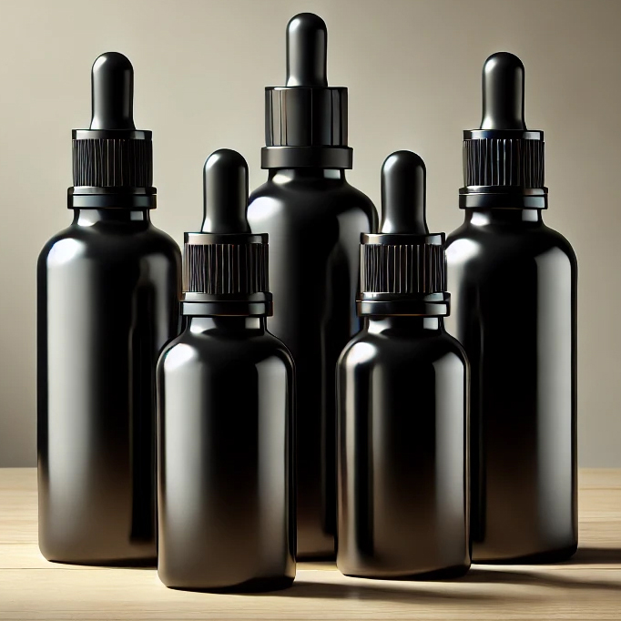 wholesale black dropper bottles